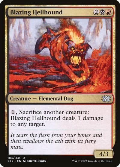 Blazing Hellhound Double Masters 2022 Magic card