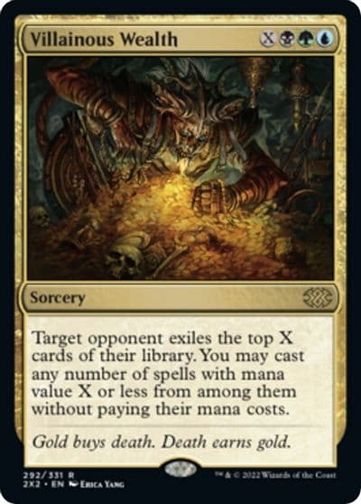 Villainous Wealth Double Masters 2022 Magic card