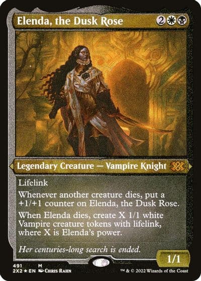 Elenda the Dusk Rose Foil Etched Double Masters 2022 Magic card