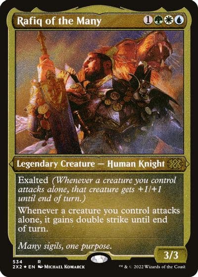 Rafiq of the Many Foil Etched Double Masters 2022 Magic card