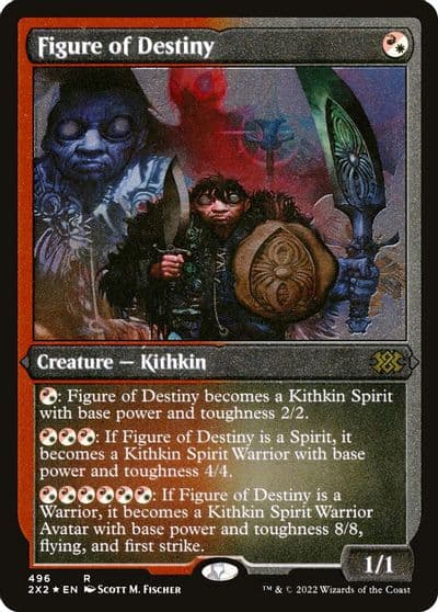 Figure of Destiny Foil Etched Double Masters 2022 Magic card