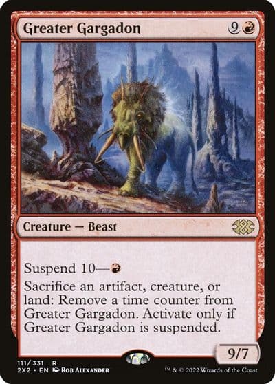 Greater Gargadon Double Masters 2022 Magic card
