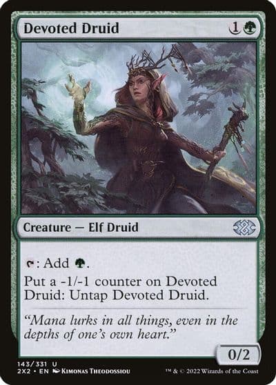 Devoted Druid Double Masters 2022 Magic card