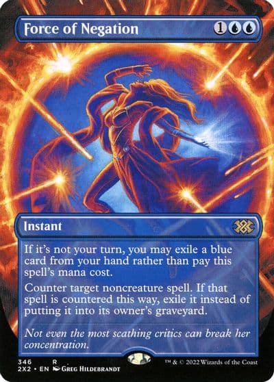 Force of Negation Borderless Double Masters 2022 Magic card