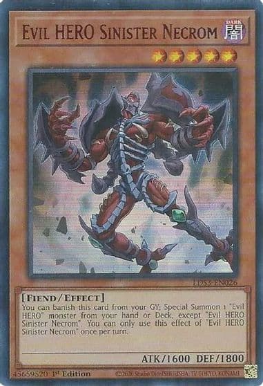 Evil HERO Sinister Necrom Red Legendary Duelists: Season 3 Yu-Gi-Oh! card