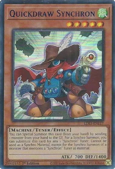 Quickdraw Synchron Blue Legendary Duelists: Season 3 Yu-Gi-Oh! card