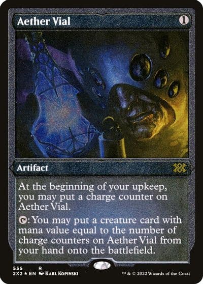 Aether Vial Foil Etched Double Masters 2022 Magic card