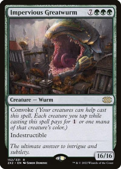 Impervious Greatwurm Double Masters 2022 Magic card