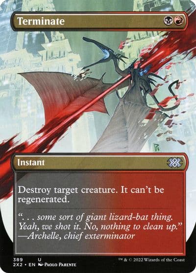 Terminate Borderless Double Masters 2022 Magic card