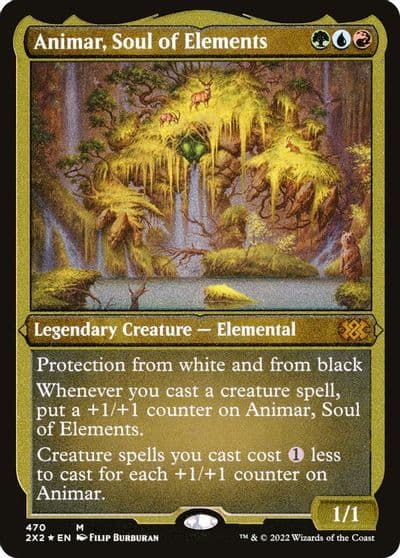 Animar Soul of Elements Foil Etched Double Masters 2022 Magic card