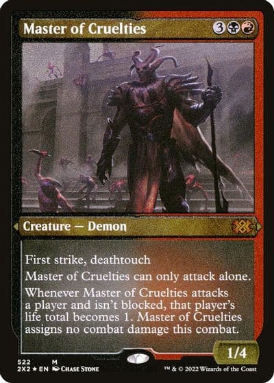 Master of Cruelties Foil Etched Double Masters 2022 Magic card