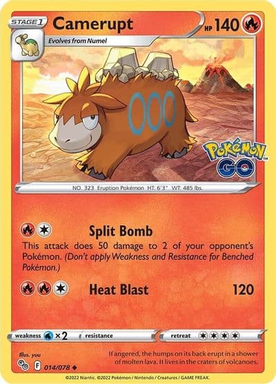 Camerupt Pokemon GO Pokemon card