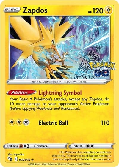 Zapdos Pokemon GO Pokemon card