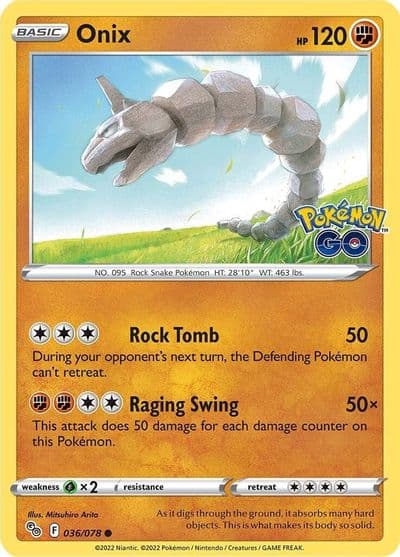 Onix Pokemon GO Pokemon card