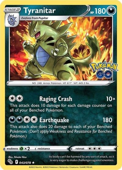 Tyranitar Pokemon GO Pokemon card