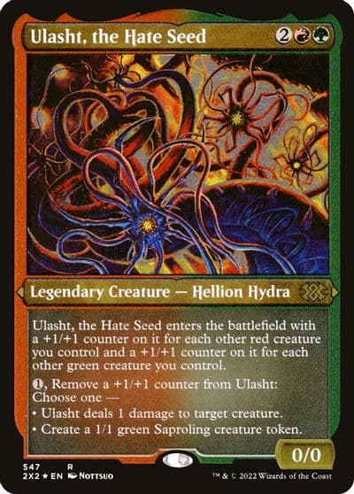 Ulasht the Hate Seed Foil Etched Double Masters 2022 Magic card