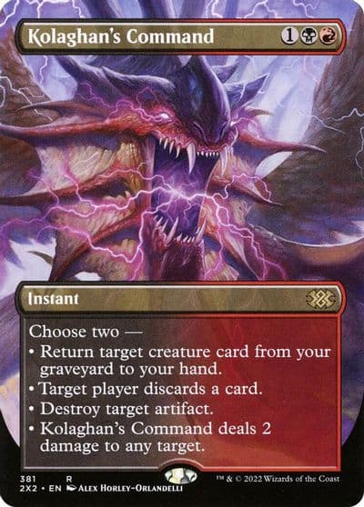 Kolaghans Command Borderless Double Masters 2022 Magic card