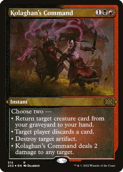 Kolaghans Command Foil Etched Double Masters 2022 Magic card