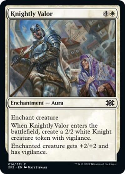 Knightly Valor Double Masters 2022 Magic card