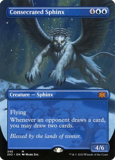 Consecrated Sphinx Borderless Double Masters 2022 Magic card