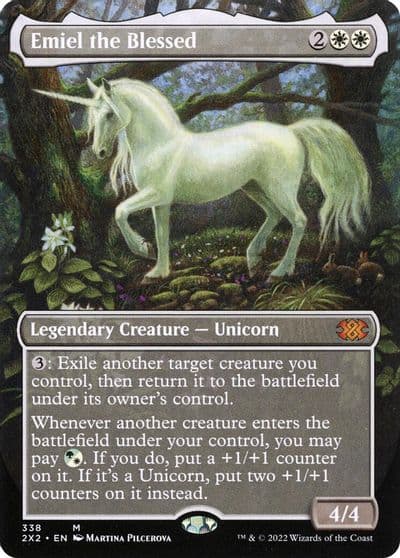 Emiel the Blessed Borderless Double Masters 2022 Magic card