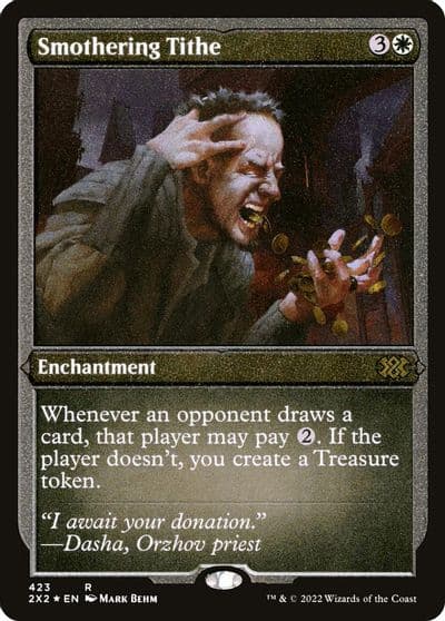 Smothering Tithe Foil Etched Double Masters 2022 Magic card