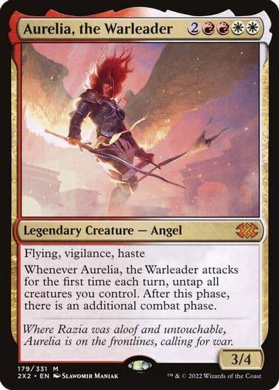 Aurelia the Warleader Double Masters 2022 Magic card