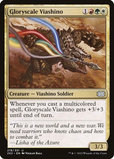 Gloryscale Viashino Double Masters 2022 Magic card