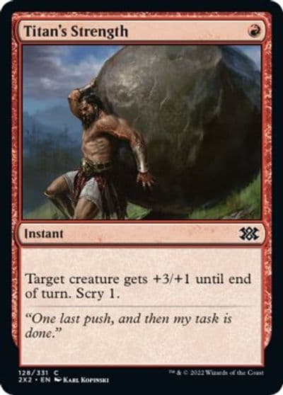 Titans Strength Double Masters 2022 Magic card