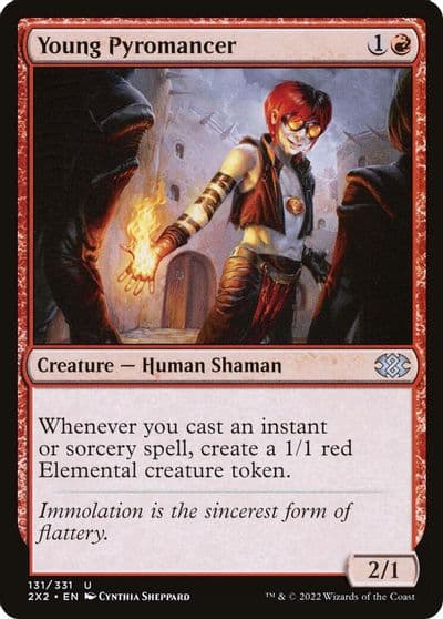 Young Pyromancer Double Masters 2022 Magic card