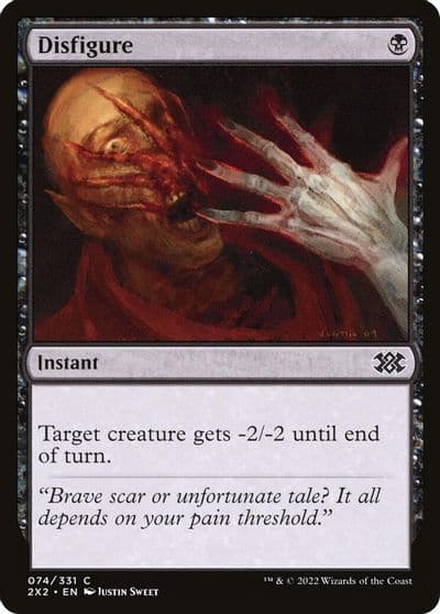 Disfigure Double Masters 2022 Magic card