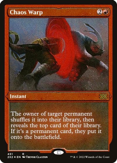 Chaos Warp Foil Etched Double Masters 2022 Magic card