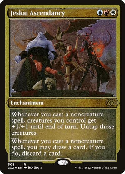 Jeskai Ascendancy Foil Etched Double Masters 2022 Magic card