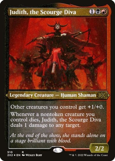 Judith the Scourge Diva Foil Etched Double Masters 2022 Magic card