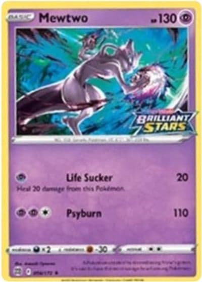 Mewtwo (Brilliant Stars Stamped) Miscellaneous Cards & Products Pokemon card