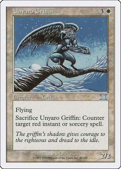Unyaro Griffin Classic Sixth Edition Magic card