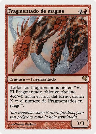 Magma Sliver Spanish Fragmentado de magma Magic Encyclopedia 2005 (Salvat/Hachette) Magic card