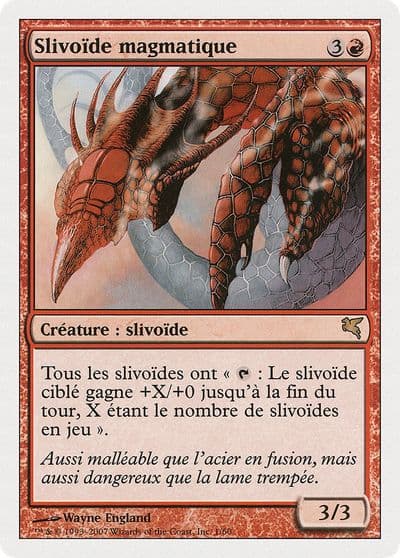 Magma Sliver French Slivoide magmatique Magic Encyclopedia 2005 (Salvat/Hachette) Magic card