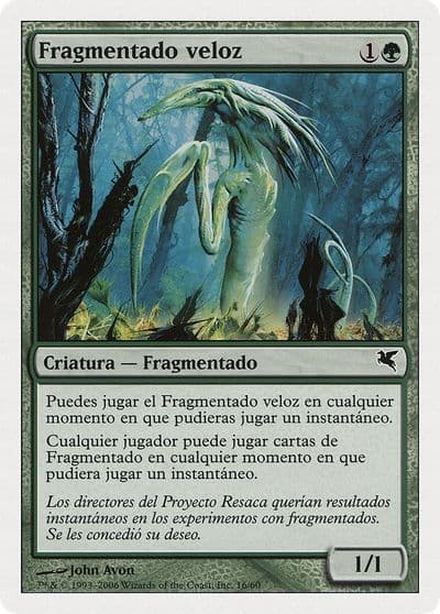 Quick Sliver Spanish Fragmentado veloz Magic Encyclopedia 2005 (Salvat/Hachette) Magic card
