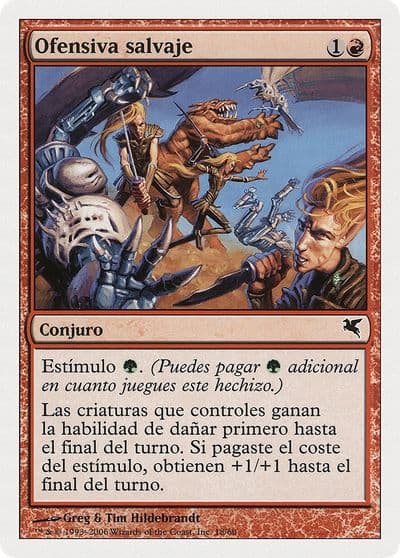 Savage Offensive Spanish Ofensiva salvaje Magic Encyclopedia 2005 (Salvat/Hachette) Magic card