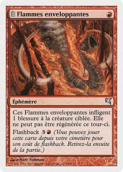 Engulfing Flames French Flammes enveloppantes Magic Encyclopedia 2005 (Salvat/Hachette) Magic card