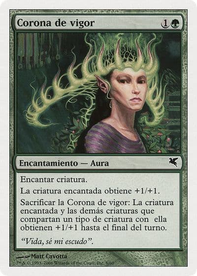 Crown of Vigor Spanish Corona de vigor Magic Encyclopedia 2005 (Salvat/Hachette) Magic card