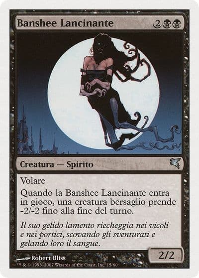 Keening Banshee Italian Banshee Lancinante Magic Encyclopedia 2005 (Salvat/Hachette) Magic card
