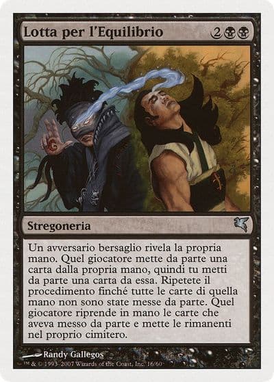 Struggle for Sanity Italian Lotta per lEquilibrio Magic Encyclopedia 2005 (Salvat/Hachette) Magic card