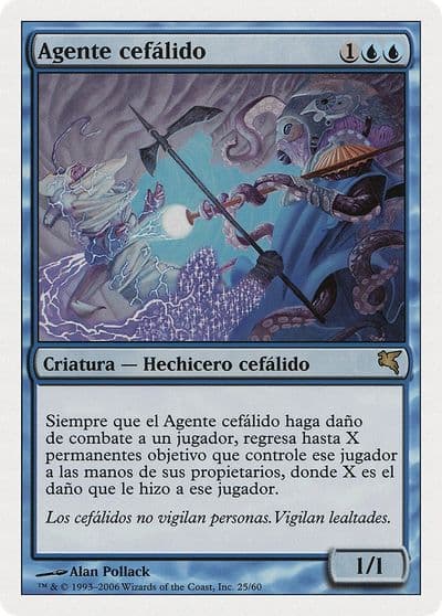 Cephalid Constable Spanish Agente cefalido Magic Encyclopedia 2005 (Salvat/Hachette) Magic card