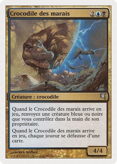 Marsh Crocodile French Crocodile des marais Magic Encyclopedia 2005 (Salvat/Hachette) Magic card