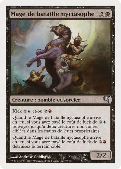Nightscape Battlemage French Mage de bataille nyctasophe Magic Encyclopedia 2005 (Salvat/Hachette) Magic card