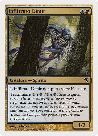 Dimir Infiltrator Italian Infiltrato Dimir Magic Encyclopedia 2005 (Salvat/Hachette) Magic card