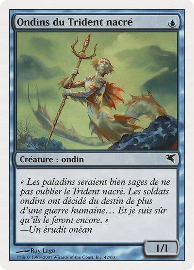 Merfolk of the Pearl Trident French Ondins du Trident nacre Magic Encyclopedia 2005 (Salvat/Hachette) Magic card