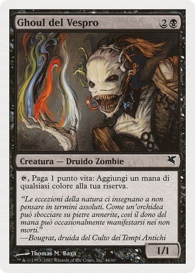 Vesper Ghoul Italian Ghoul del Vespro Magic Encyclopedia 2005 (Salvat/Hachette) Magic card